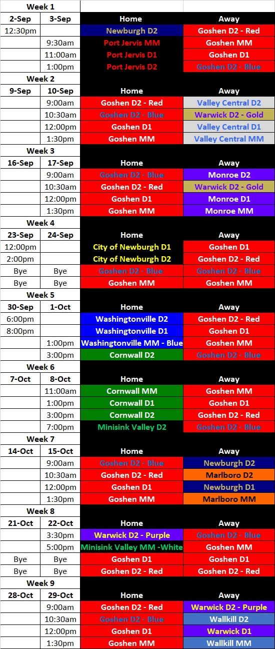 Goshen Youth Football and Cheer > Home